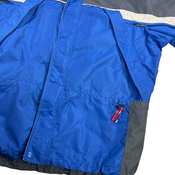 Columbia Weather Jacket Men Large Blue Gray Rain Snow Hidden Zip Pockets - Picture 9 of 16